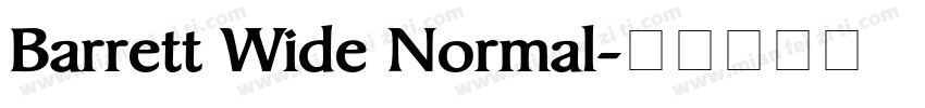 Barrett Wide Normal字体转换
